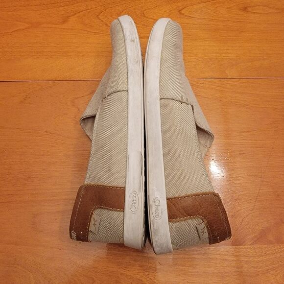 Chaco Ionia Loafer Canvas Leather Slip On Sand Tan size 7.5 - Picture 3 of 7